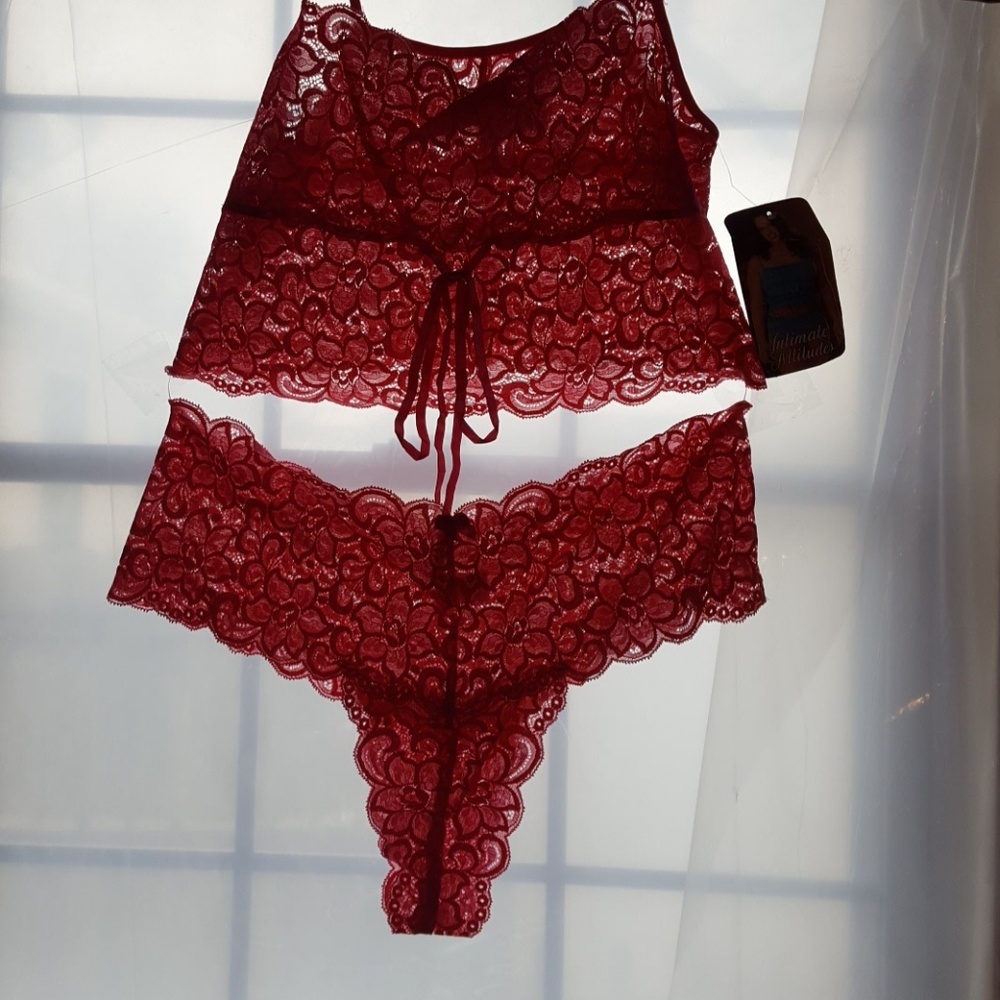 Coral pink 2 piece intimate set